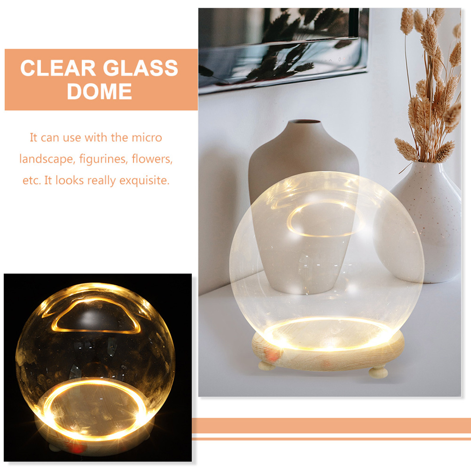 Clear Glass Dome Display Case  - Plastic Dome Clear 리뷰 및 가격
