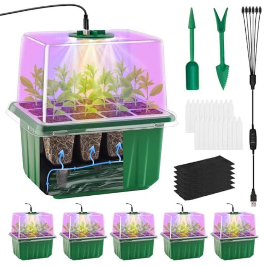 Seed Starter Tray with Light 6 - Humidity Dome Kit 리뷰 및 가격