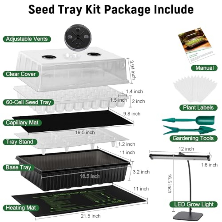 60-Cell Self-Watering Seed Sta - Humidity Dome Kit 리뷰 및 가격