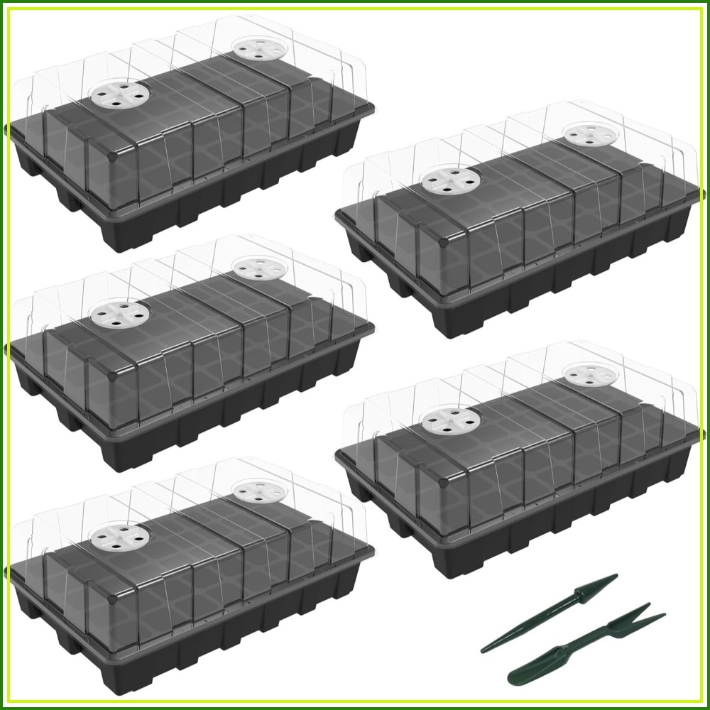 5-Set Seed Starter Tray Kits,  - Humidity Dome Kit 리뷰 및 가격