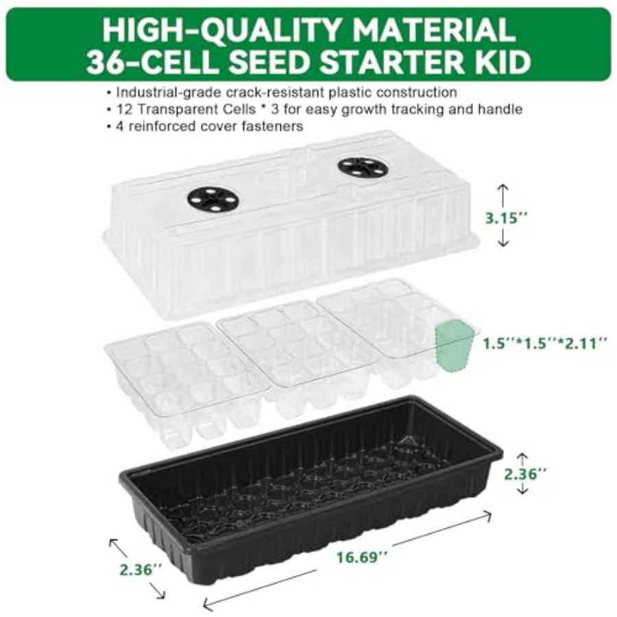 Seed Starter Tray with Grow Li - Humidity Dome Kit 리뷰 및 가격