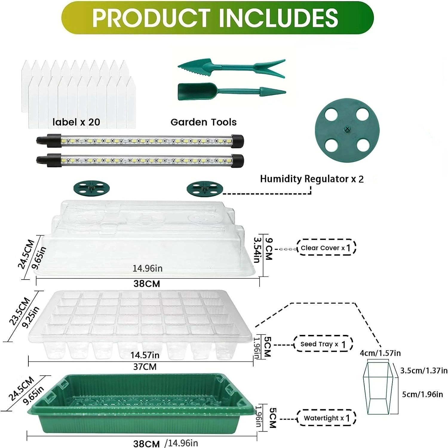 Seed Starter Tray with Grow Li - Humidity Dome Kit 리뷰 및 가격