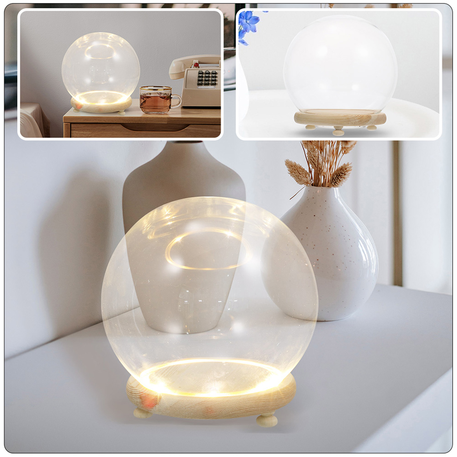 Eternal Flower Glass Cover Cle - Plastic Dome Clear 리뷰 및 가격