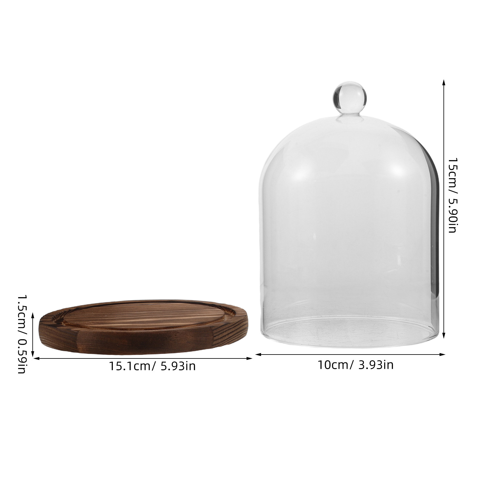 Clear Glass Bell Jar Dome for  - Plastic Dome Clear 리뷰 및 가격