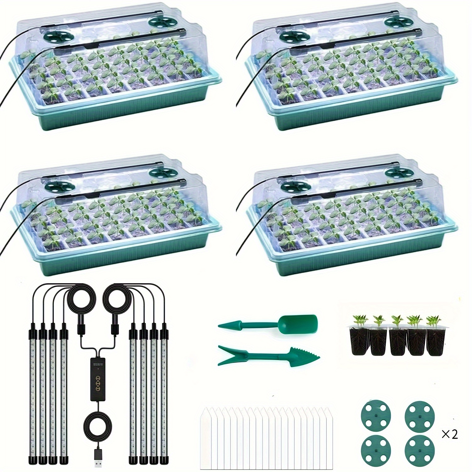 4-Pack Seed Starter Tray Kit 1 - Humidity Dome Kit 리뷰 및 가격