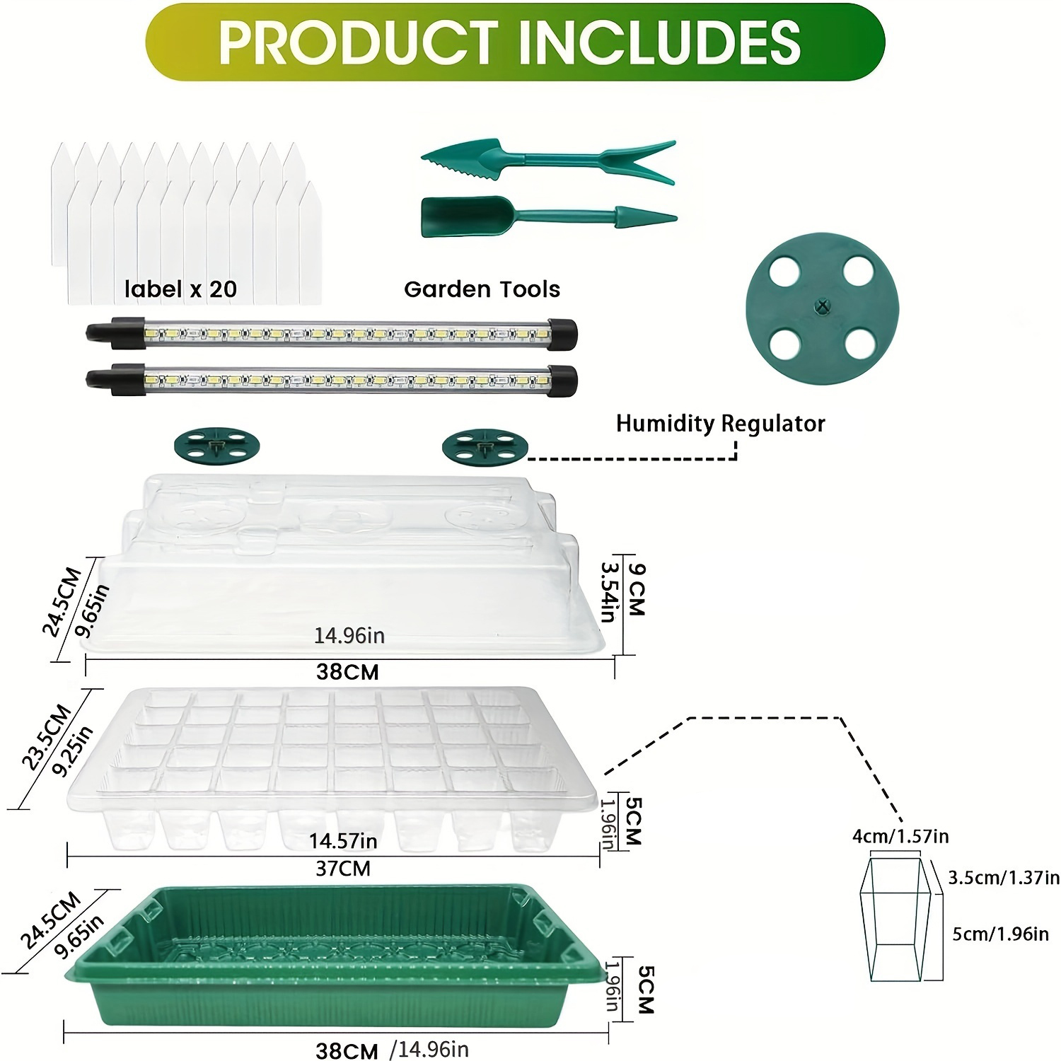 4-Pack Seed Starter Tray Kit 1 - Humidity Dome Kit 리뷰 및 가격