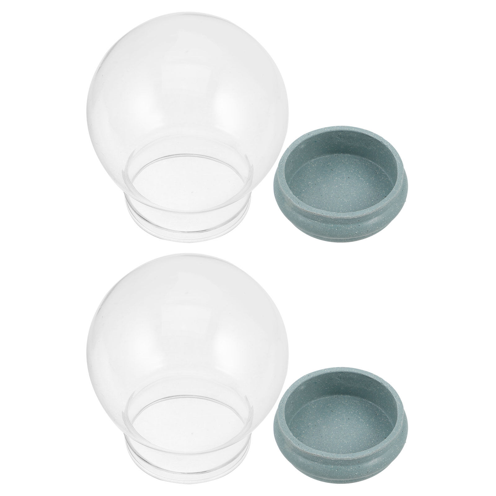 2Pcs Glass Snow Globe Clear Do - Plastic Dome Clear 리뷰 및 가격