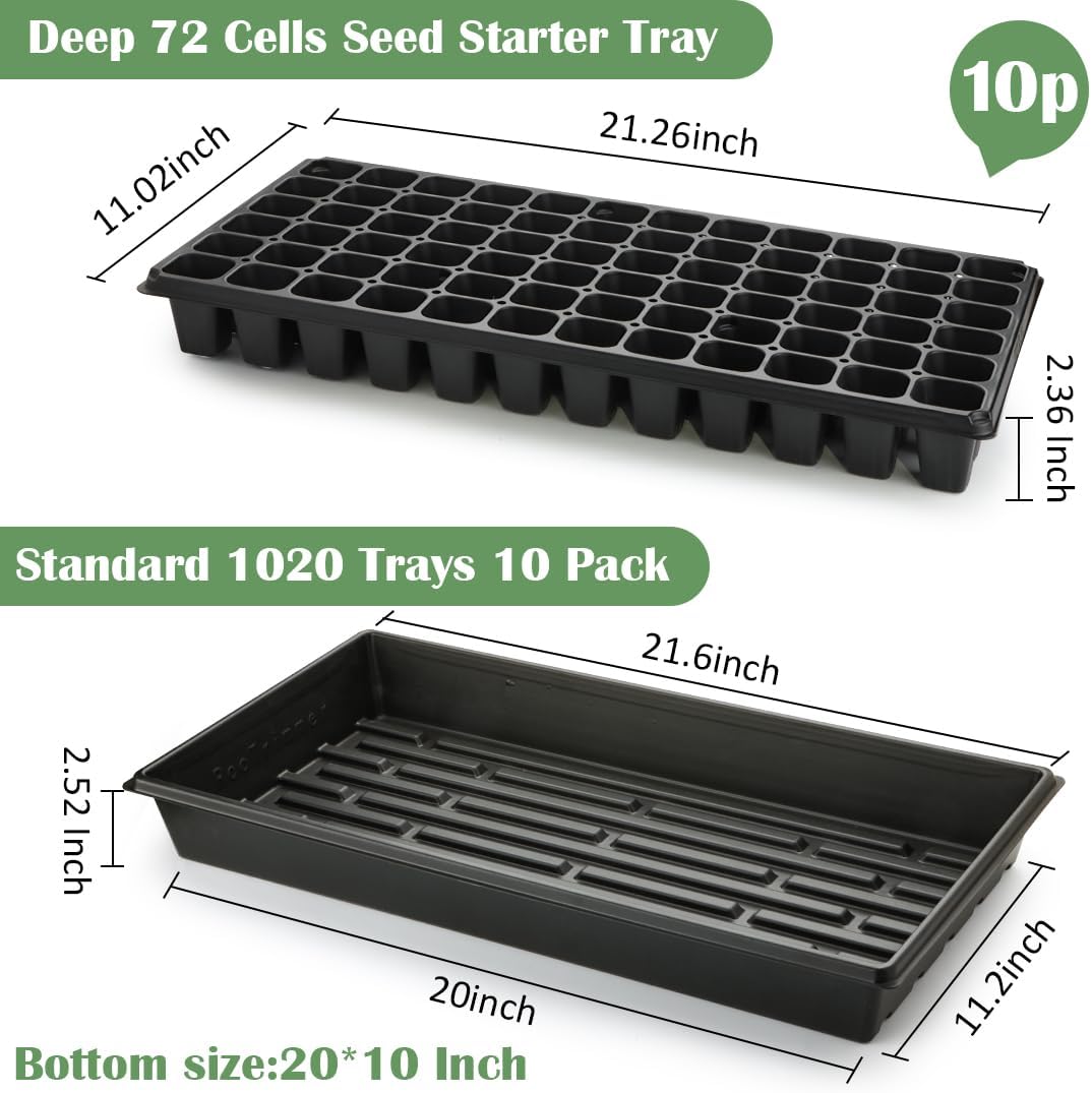 20-Piece Seed Starter Kit with - Propagation Tray 72 리뷰 및 가격