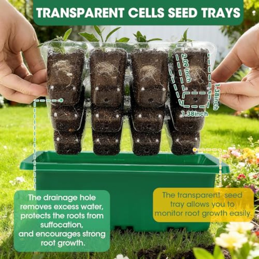 5 Packs Seed Starter Tray with - Humidity Dome Kit 리뷰 및 가격